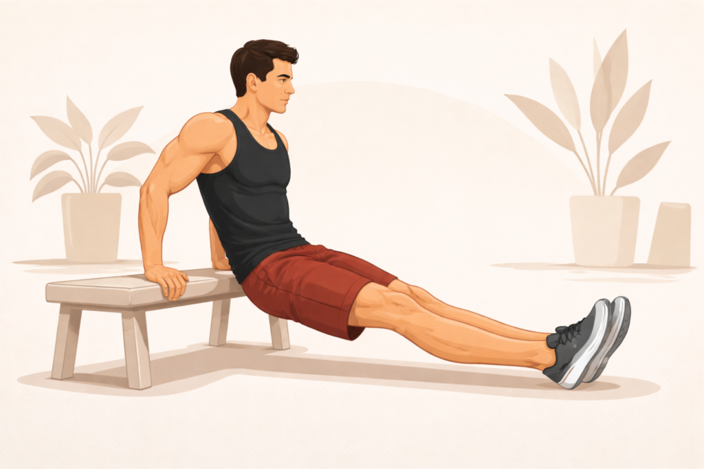 Bench-dip-straight-legs-heels-on-floor