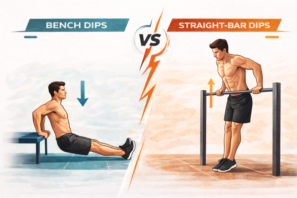 Bench-dip-compared-to-front-straight-bar-dip