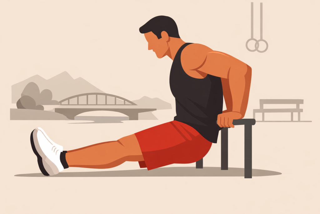 Bodyweight-triceps-dip-on-parallel-bars