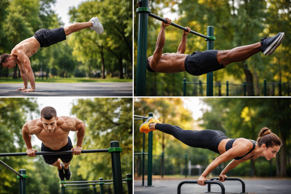 Calisthenics-skills-handstand-front-lever-muscle-up-planche