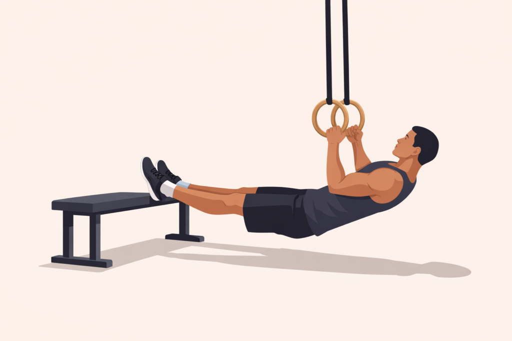 Feet-Elevated-Ring-Curl-Rows