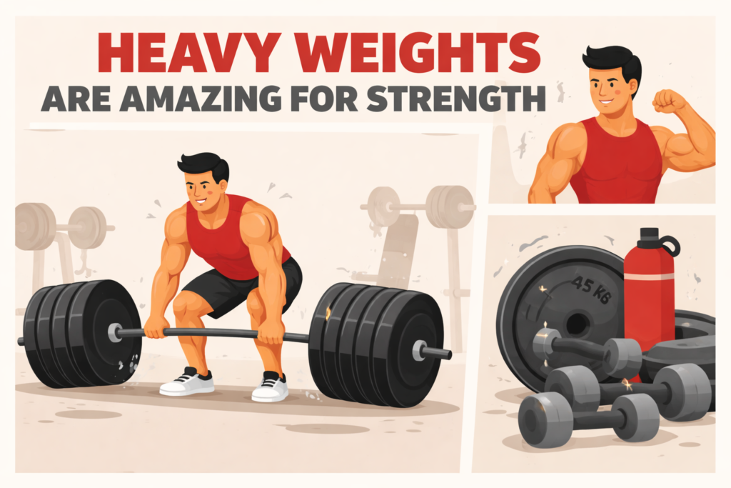 Heavy-barbell-and-dumbbells-for-strength-training