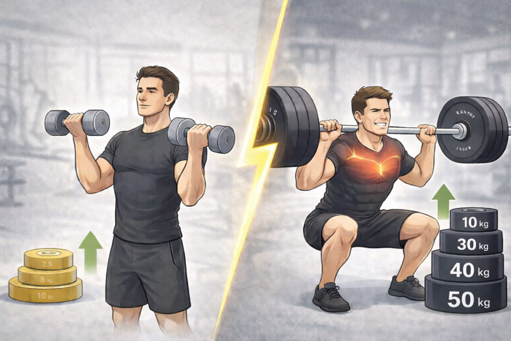 Push-ups-vs-bench-press-chest-training