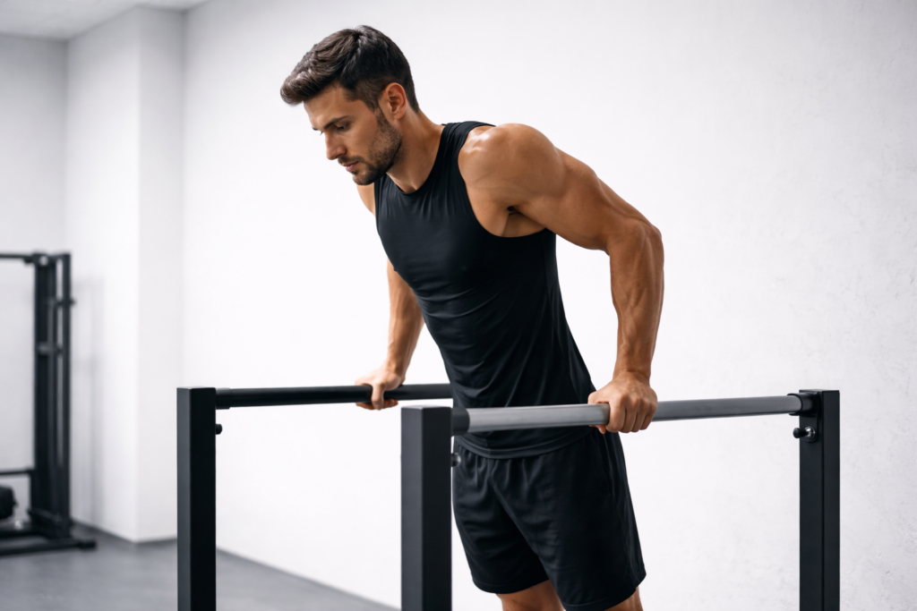 Parallel-dip-exercise-on-bars