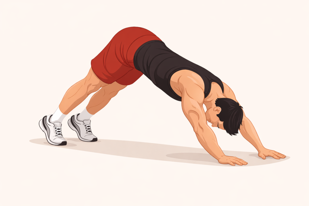Pike-push-up-forward-lean-triceps-emphasis-bodyweight-exercise