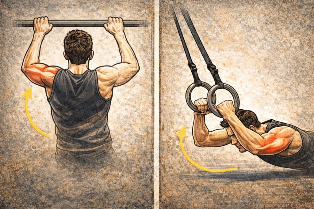 Pull-ups-and-ring-triceps-extensions-bodyweight