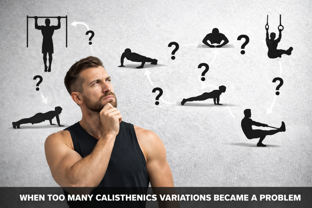 Calisthenics-exercise-variations-overload-concept