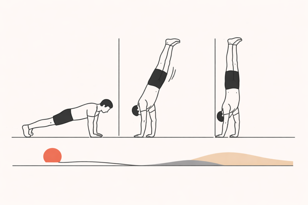Wall-handstand-hold-practice