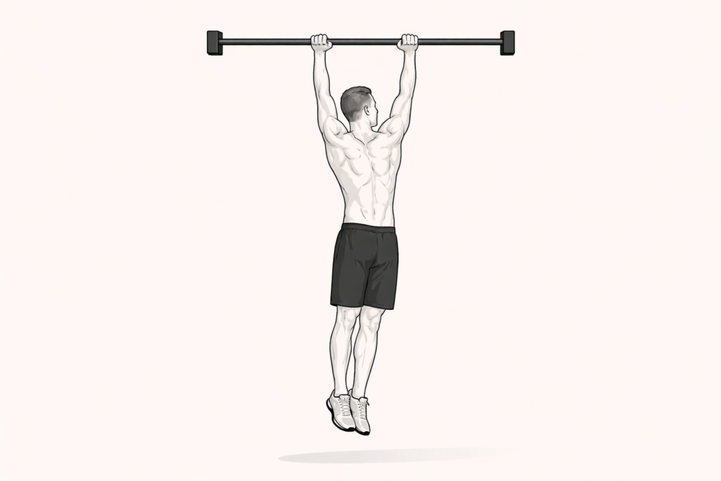 Active-hang-exercise-on-bar-with-shoulders-pulled-down-for-scapular-control