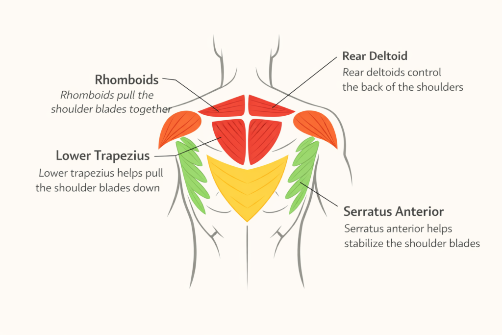 Upper-back-muscle-rear-deltoid-rhomboids-lower-trapezius-serratus-anterior
