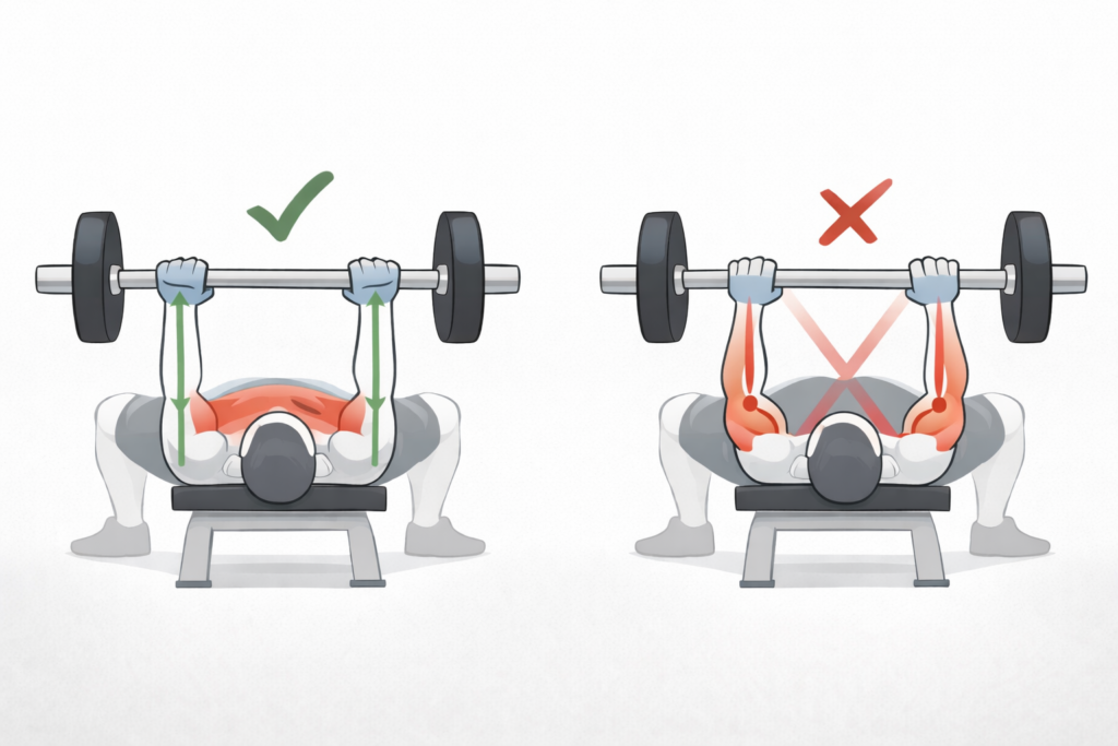 Bench-press-forearm-alignment-chest-activation-vs-triceps-dominance