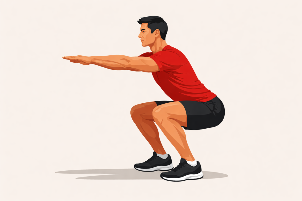 Bodyweight-squat-leg-exercise