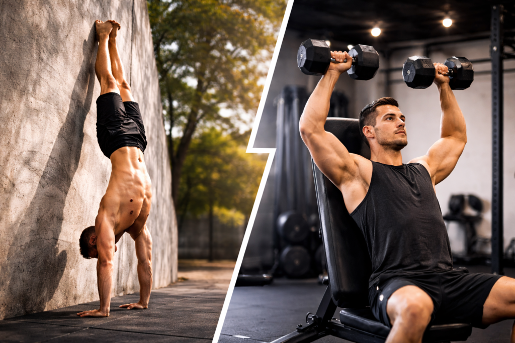 Handstand-bodyweight-shoulder-work-compared-to-dumbbell-shoulder-press