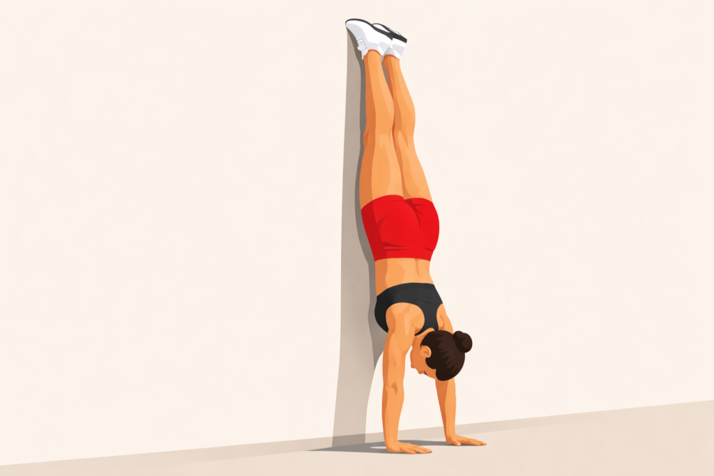 Chest-to-wall-handstand-hold-wall-support