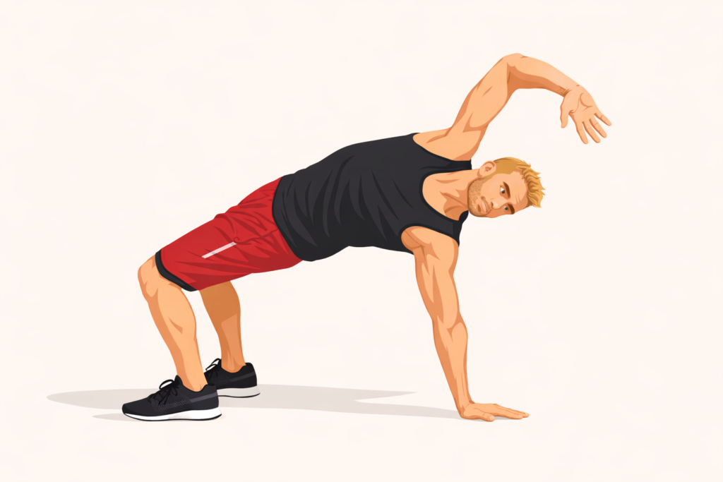 Man-performing-crab-reach-bodyweight-exercise-for-shoulder-mobility-and-thoracic-rotation