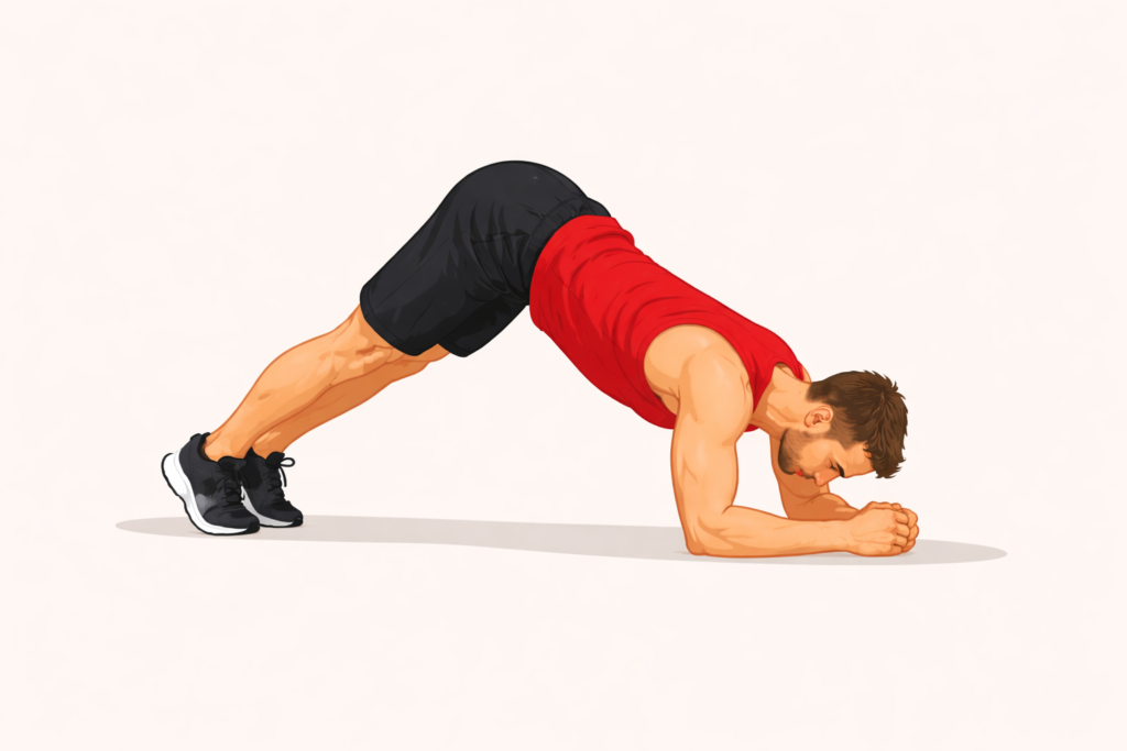 Dolphin-push-ups-on-forearms-exercise-demonstration