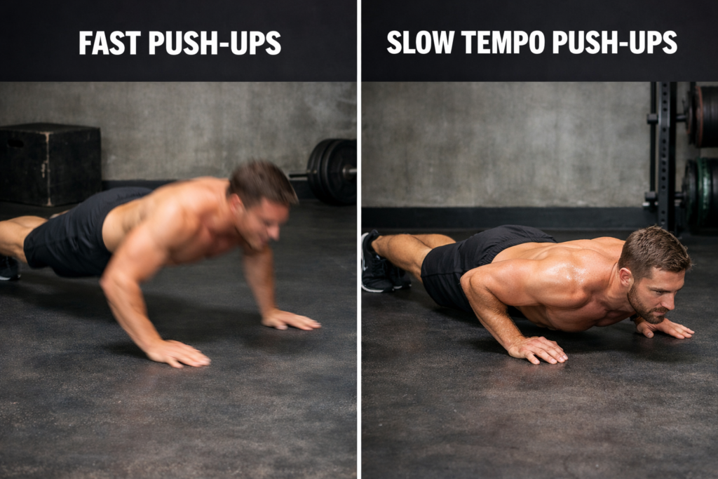 Push-up-tempo-fast-vs-slow-control