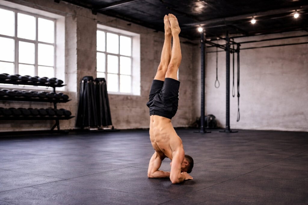 Forearm-stand-bodyweight-inversion-with-elbows-on-floor