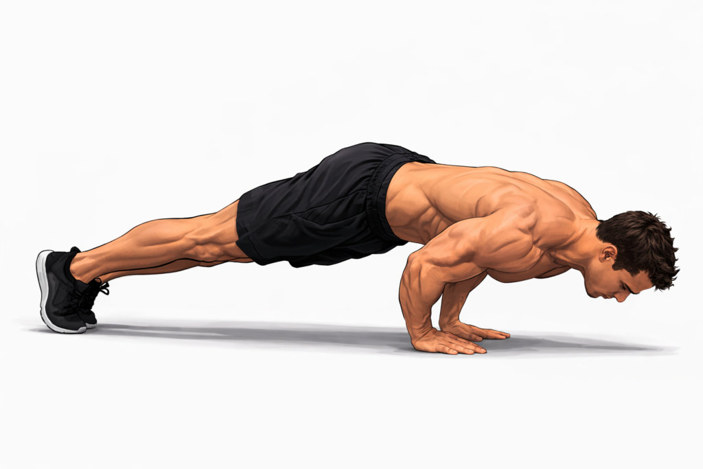Forward-lean-push-up-planche-lean-bodyweight-chest-exercise-position
