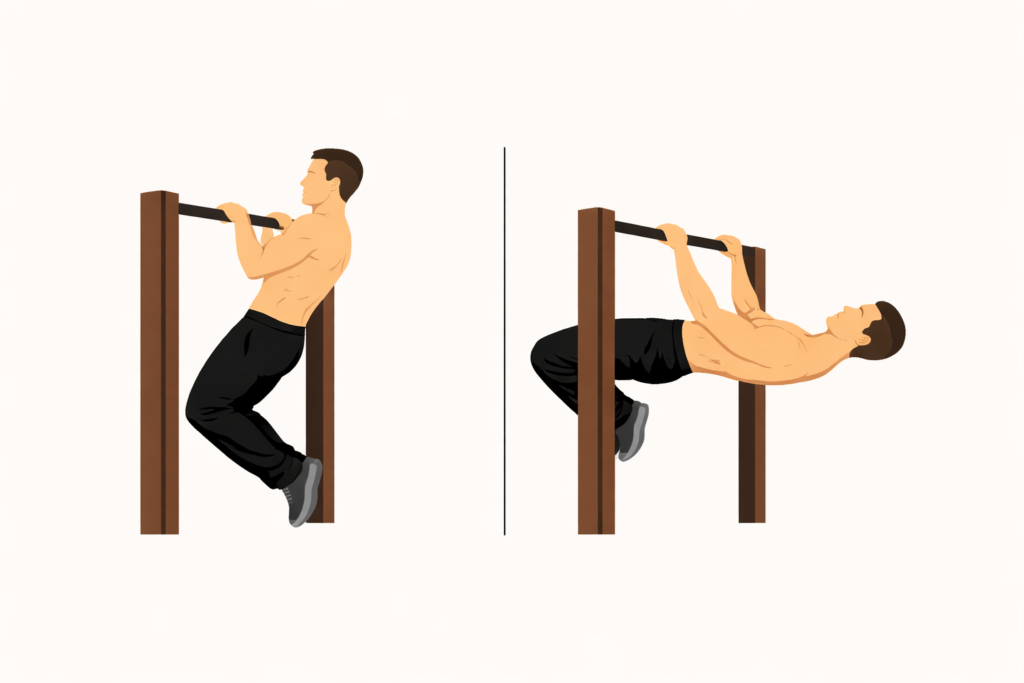 Ice-cream-maker-body-position-horizontal-pull-up-bar