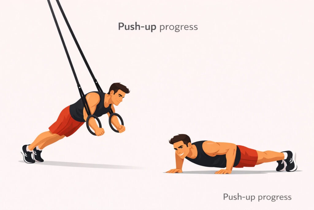 Incline-push-up-to-floor-push-up-beginner-progress