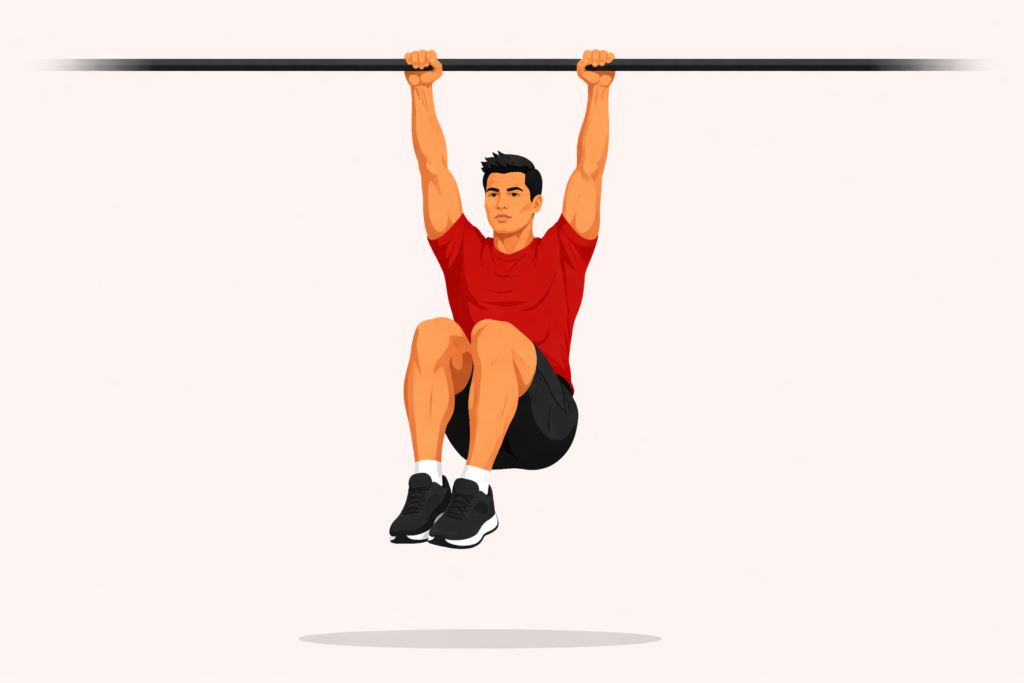 Hanging-knee-raises-core-calisthenics-exercise-pull-up-bar