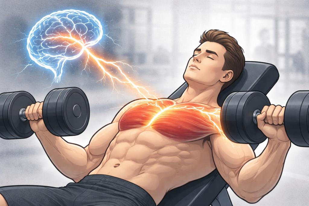Mind-muscle-connection-chest-activation-dumbbell-press
