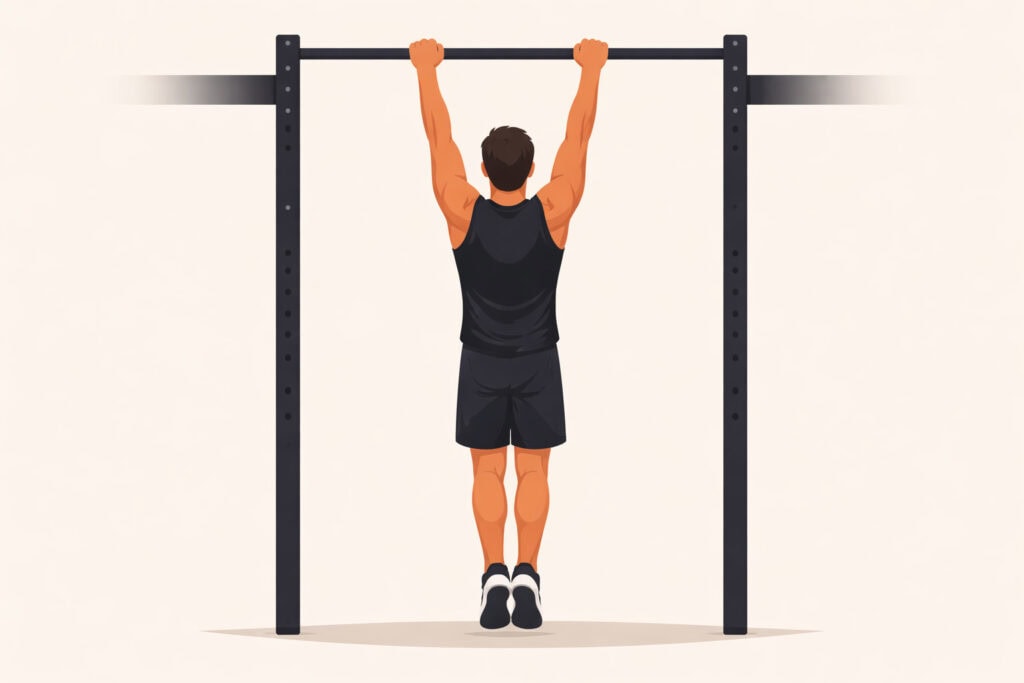 Pull-up-bottom-hang-dead-hang-start-position-pull-up-bar