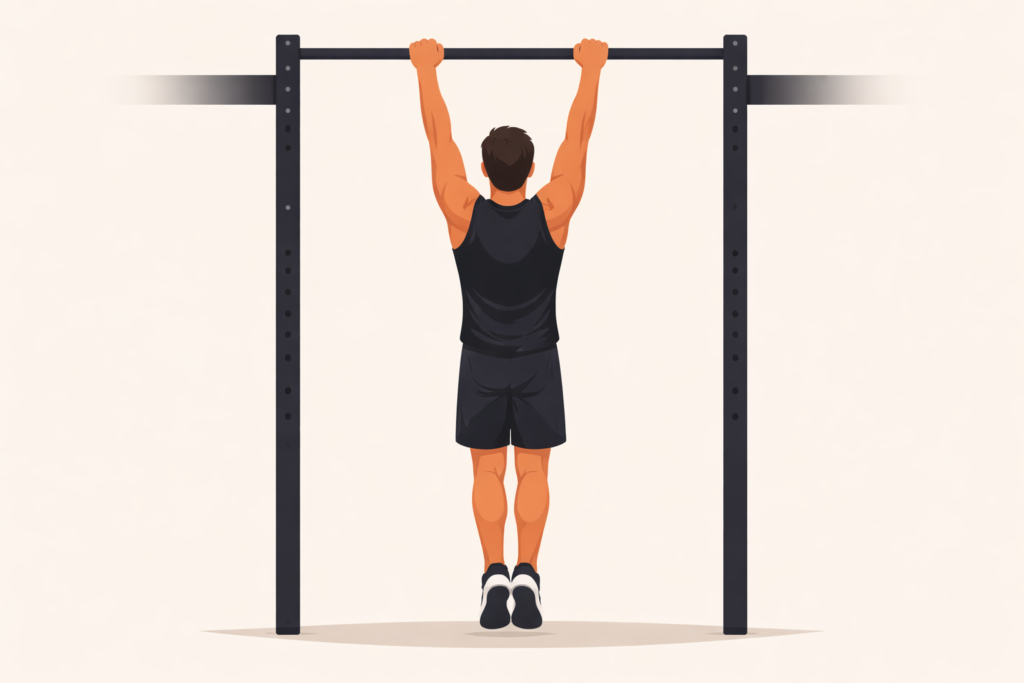 Pull-up-bottom-hang-dead-hang-start-position-pull-up-bar