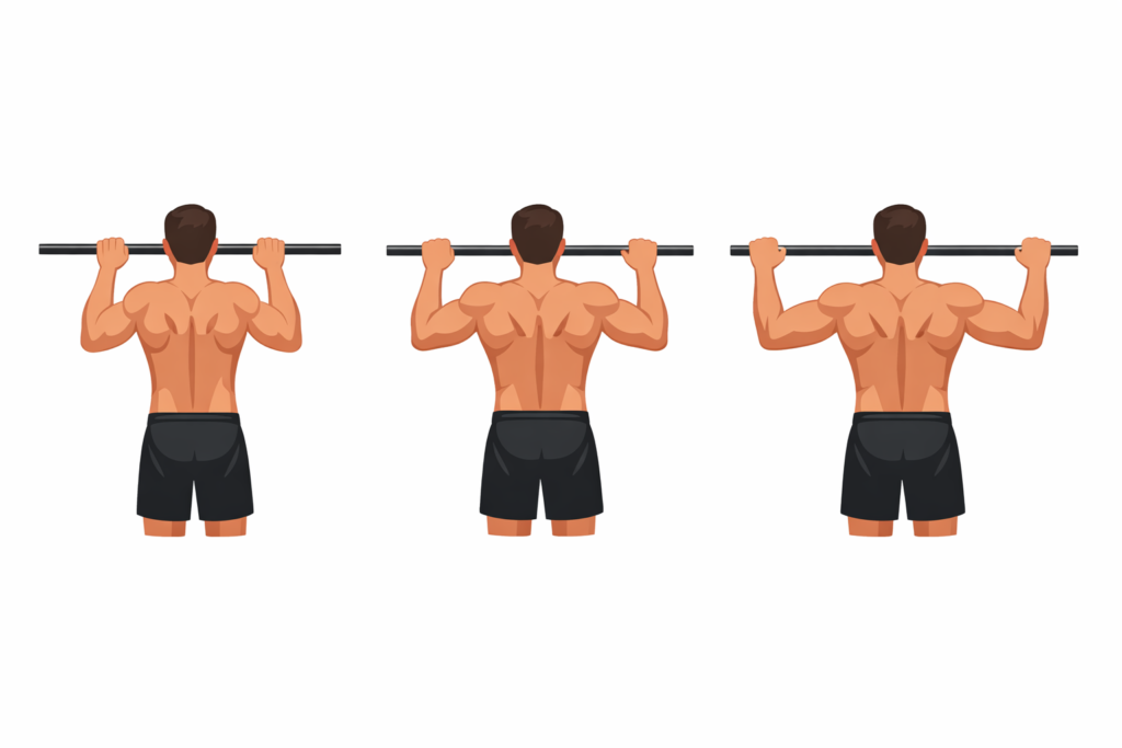 Pull-up-grip-width-narrow-medium-wide