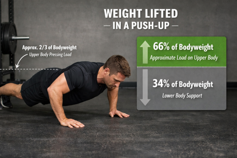 Push-up-bodyweight-percentage-load-upper-body-hands-feet-position-exercise