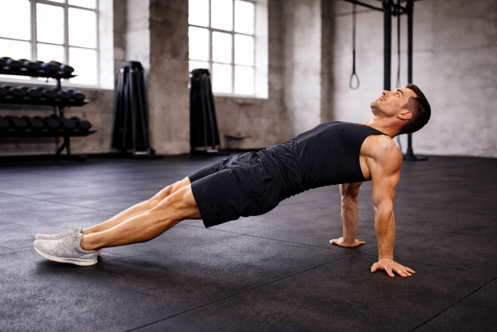 Reverse-plank-exercise-with-hands-and-heels-on-floor