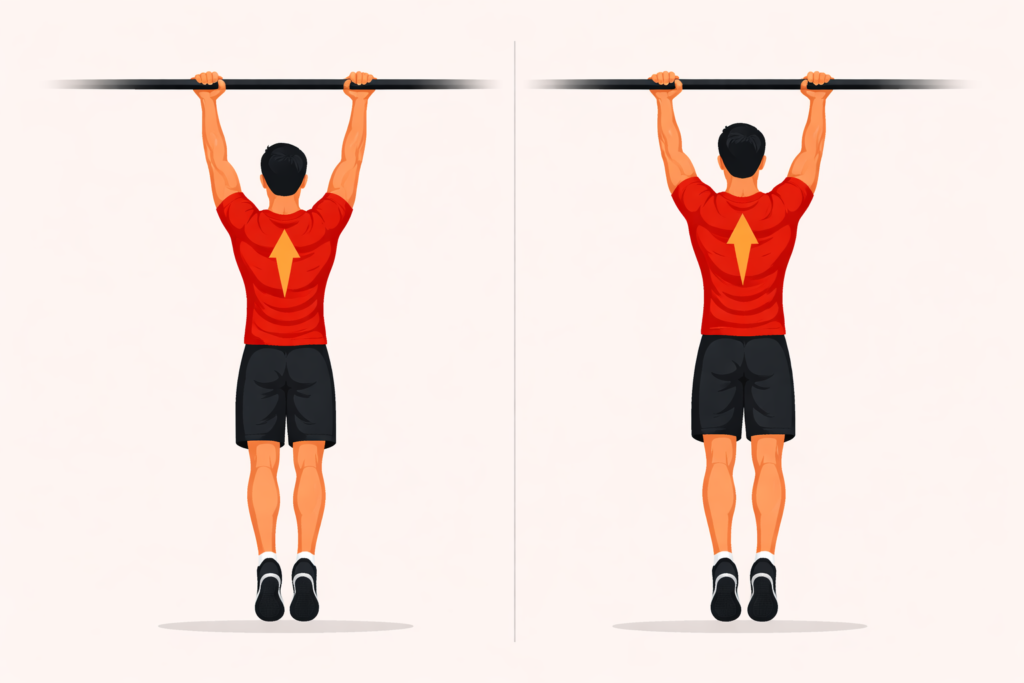 Scapular-pull-up-shoulder-blade-activation-hanging-bar-exercise