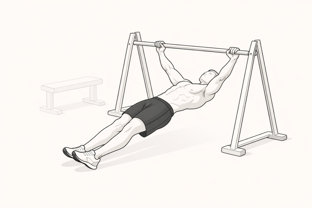 Wide-grip-inverted-row-for-upper-back-and-rear-delts