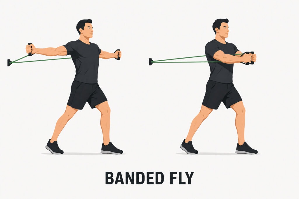 Banded-fly-inward-chest-fly-movement