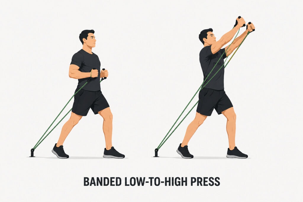 Banded-low-to-high-press-upward-chest-press-movement