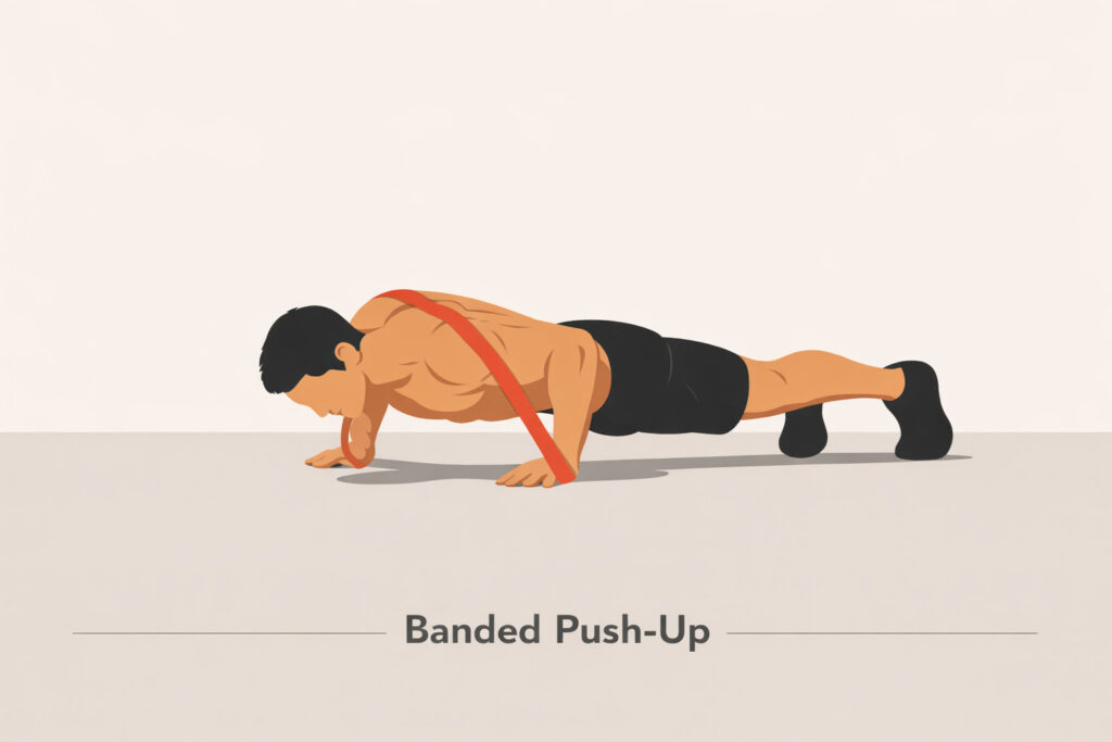 Banded-Push-Up-With-Resistance-Band