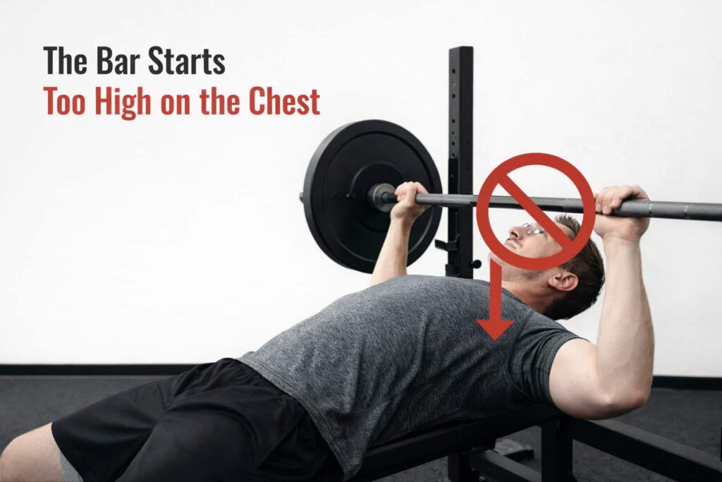 Bench-press-bar-too-high-on-chest-position