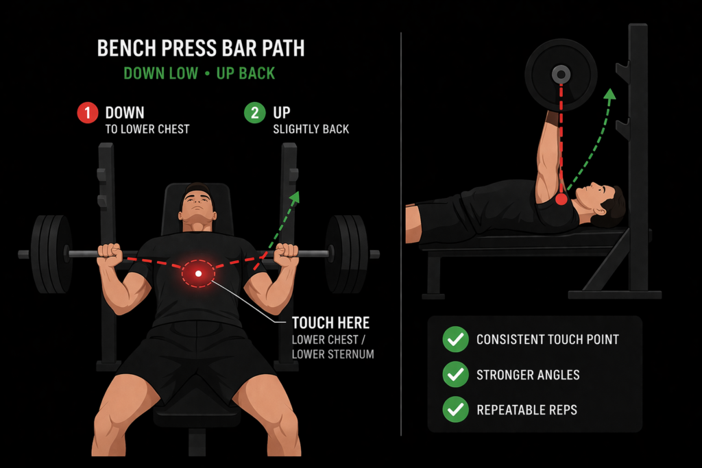 Bench-press-elbow-angle-too-tucked-vs-moderate-vs-flared