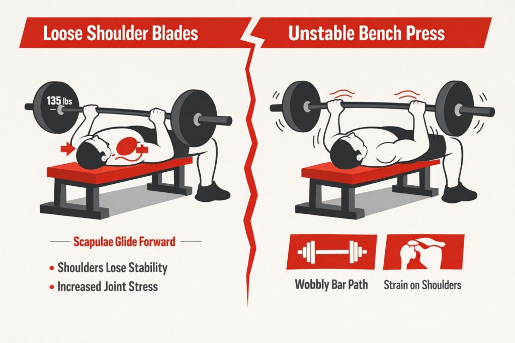 Bench-press-shoulder-blades-stable-vs-loose