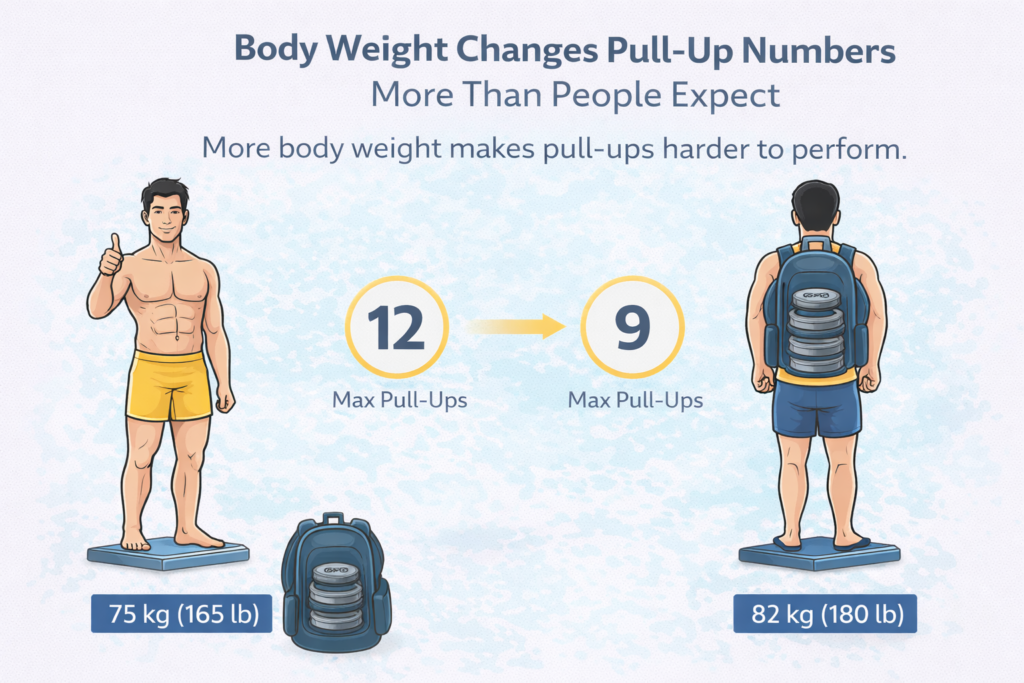 Body-Weight-Increase-Effect-On-Pull-Up-Repetitions-75kg-12-Reps-82kg-9-Reps