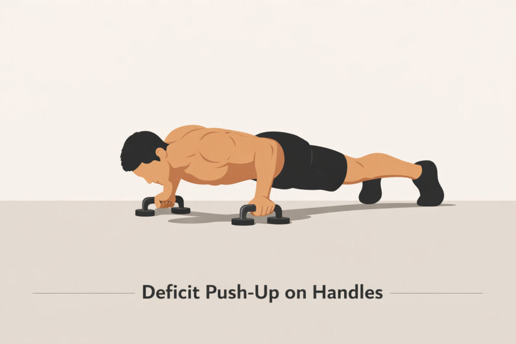 Deep-Range-Push-Up-With-Handles-Chest-And-Triceps-Workout