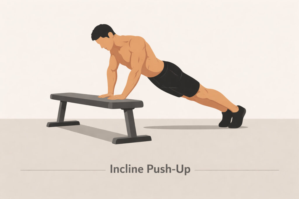Incline-Push-Up-Upper-Body-Workout-On-Bench