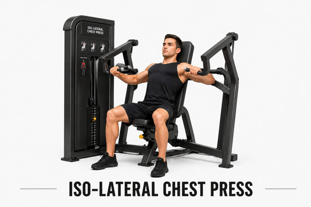 Iso-lateral-chest-press-independent-arm-guided-pressing-machine