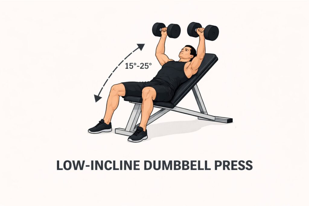 Low-Incline-Dumbbell-Press-Bench-Upper-Chest-Dumbbell-Workout
