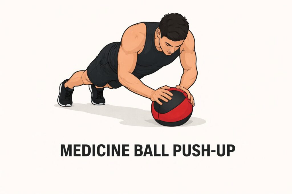 Medicine-Ball-Push-Up-Bodyweight-Chest-Balance-Workout
