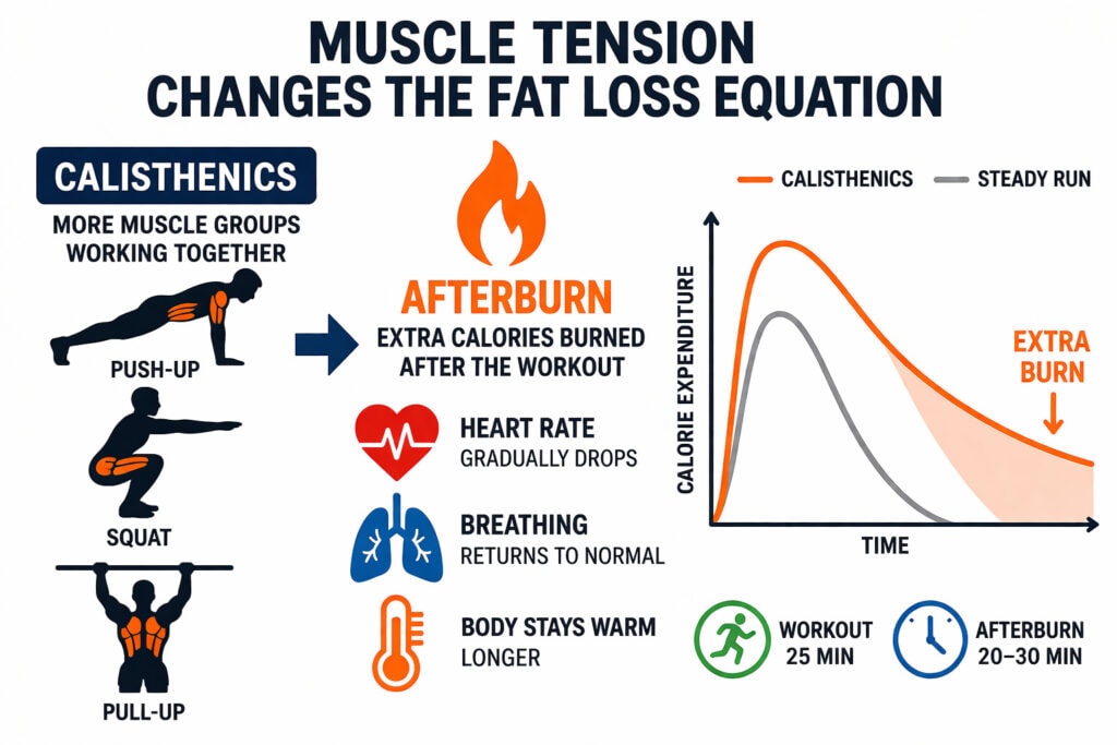 Calisthenics-muscle-tension-afterburn-calorie-expenditure