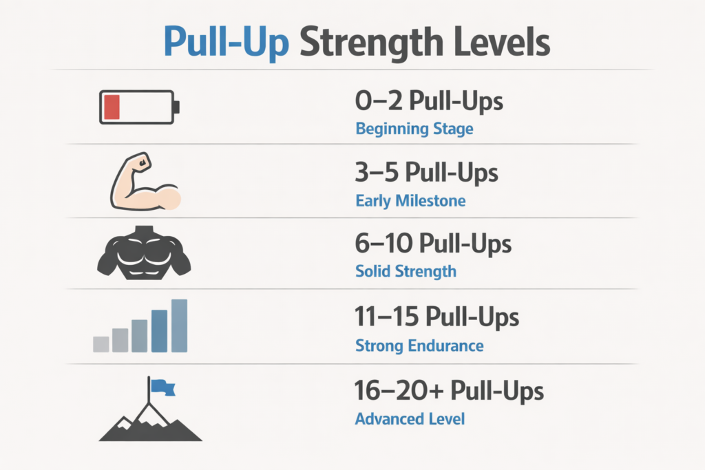 Pull-up-repetition-strength-levels