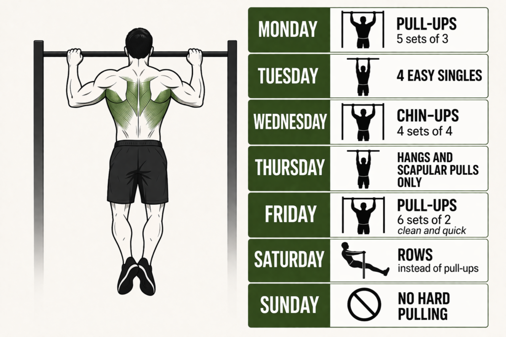 Daily-pull-ups-calisthenics-plan-chin-ups-rows-hangs-scapular-pulls-weekly-pattern