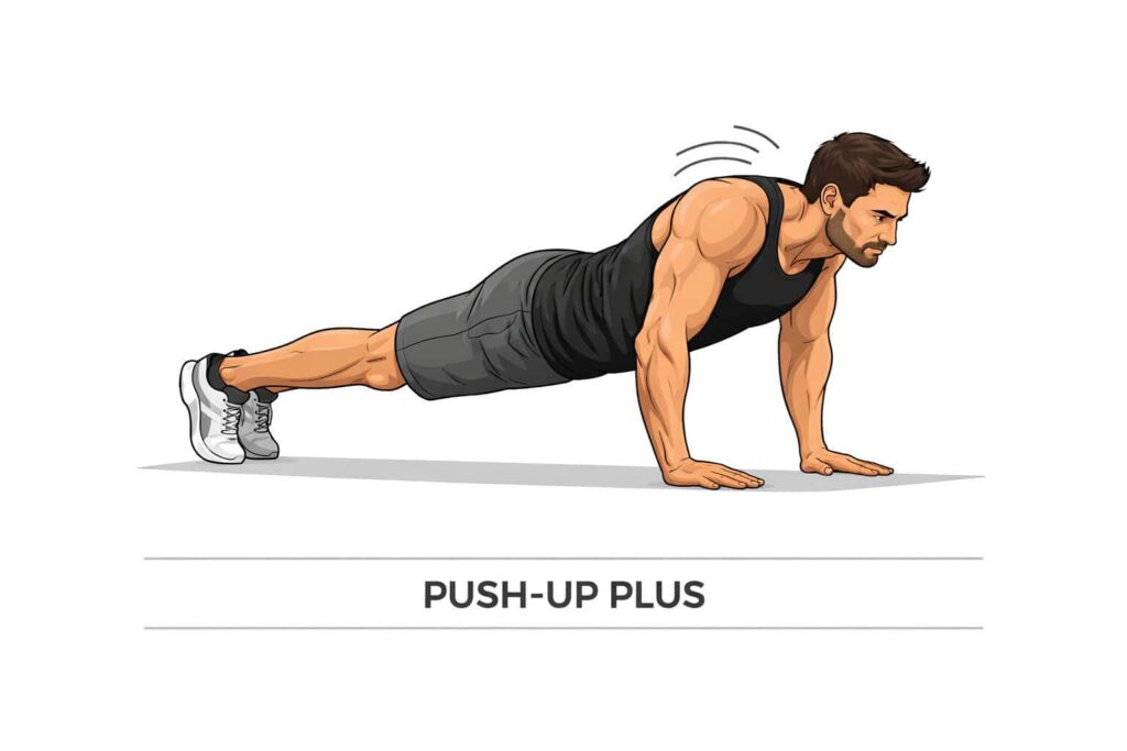 Push-Up-Plus-Top-Position-Scapular-Protraction-Bodyweight-Shoulder-Stability-Training